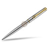 Diplomat Traveller EasyFLOW Ballpoint Pen - Stainless Steel Gold-Pen Boutique Ltd
