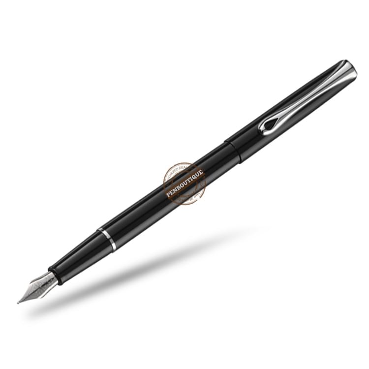 Diplomat Traveller Fountain Pen - Black Lacquer-Pen Boutique Ltd