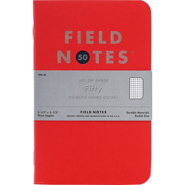 Field Notes Memo Book - Fiftieth Quarterly Edition - Red Alert-Pen Boutique Ltd