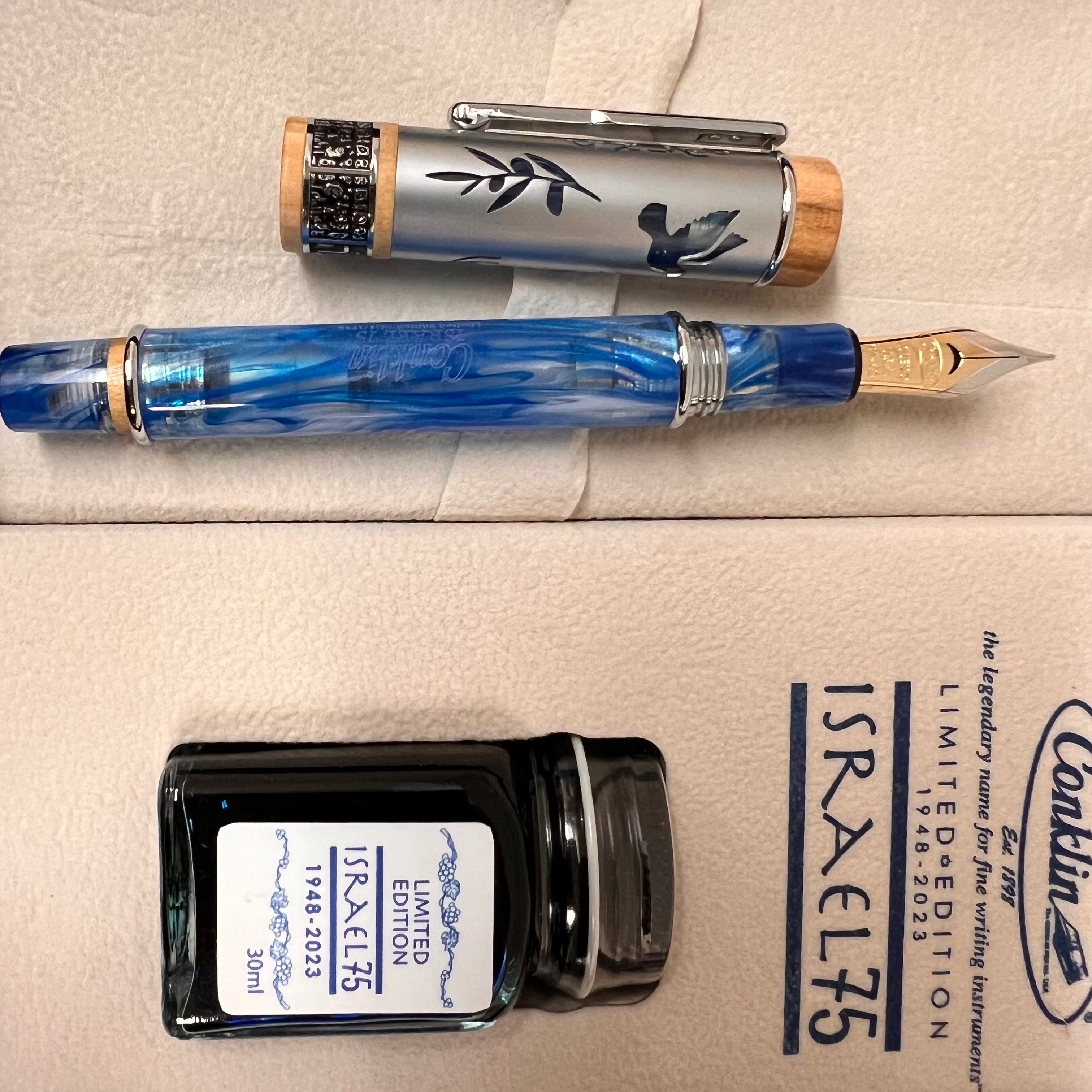 Conklin Israel 75th Anniversary Fountain Pen - Diamond Jubilee - 14K (Limited Edition)-Pen Boutique Ltd