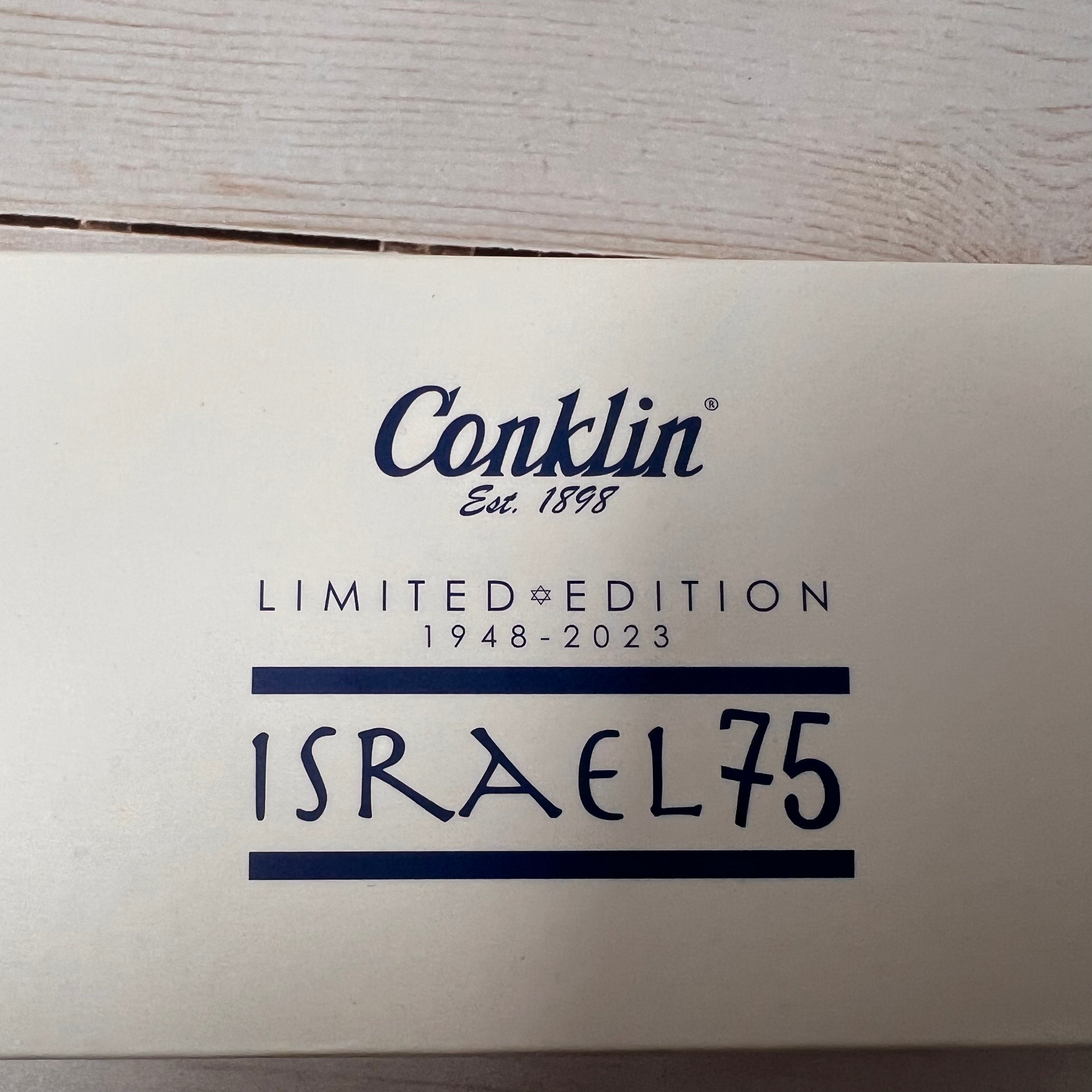 Conklin Israel 75th Anniversary Rollerball Pen - Diamond Jubilee (Limited Edition)-Pen Boutique Ltd