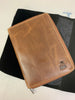 Pen Boutique Yak Leather A5 Zipped Folio - Crazy Horse-Tan-Pen Boutique Ltd