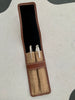 Pen Boutique Yak Leather 2 Pen Jute Cover - Tan/Brown - Pen Boutique Ltd