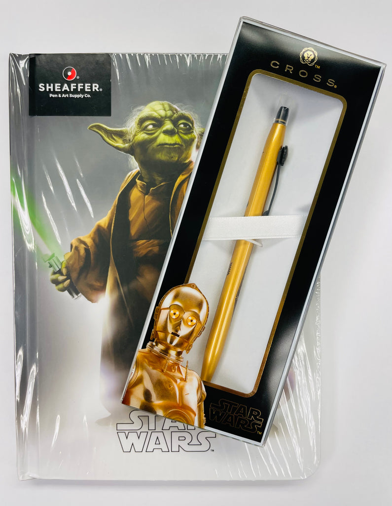 Sheaffer Star Wars Yoda Journal/C3PO Click Pen Set-Pen Boutique Ltd