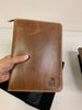 Pen Boutique Yak Leather A5 Zipped Folio - Crazy Horse Chocolate-Pen Boutique Ltd