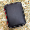 Pen Boutique Yak Leather 12 Pen Zipped - Chrome tanned-Black/Red-Pen Boutique Ltd