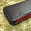 Pen Boutique Yak Leather 24 Pen Zipped - Chrome Tanned Black/Red-Pen Boutique Ltd
