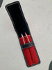 Pen Boutique Yak Leather 2 Pen Jute Cover - Red/Black-Pen Boutique Ltd
