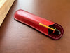 Pen Boutique Yak Leather Single Pen Sleeve - Red-Pen Boutique Ltd