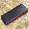 Pen Boutique Yak Leather 24 Pen Zipped - Chrome Tanned Black/Red-Pen Boutique Ltd