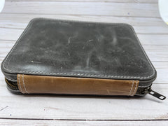 Pen Boutique Yak Leather 12 Pen Zipped - Veg Tanned - Brown/Tan-Pen Boutique Ltd