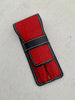 Pen Boutique Yak Leather 2 Pen Jute Cover - Red/Black-Pen Boutique Ltd