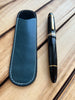 Pen Boutique Yak Leather Single Pen Sleeve - Dark Teal-Pen Boutique Ltd