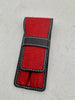 Pen Boutique Yak Leather 2 Pen Jute Cover - Red/Black-Pen Boutique Ltd
