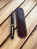 Pen Boutique Yak Leather Single Pen Sleeve - Brown Glitter-Pen Boutique Ltd