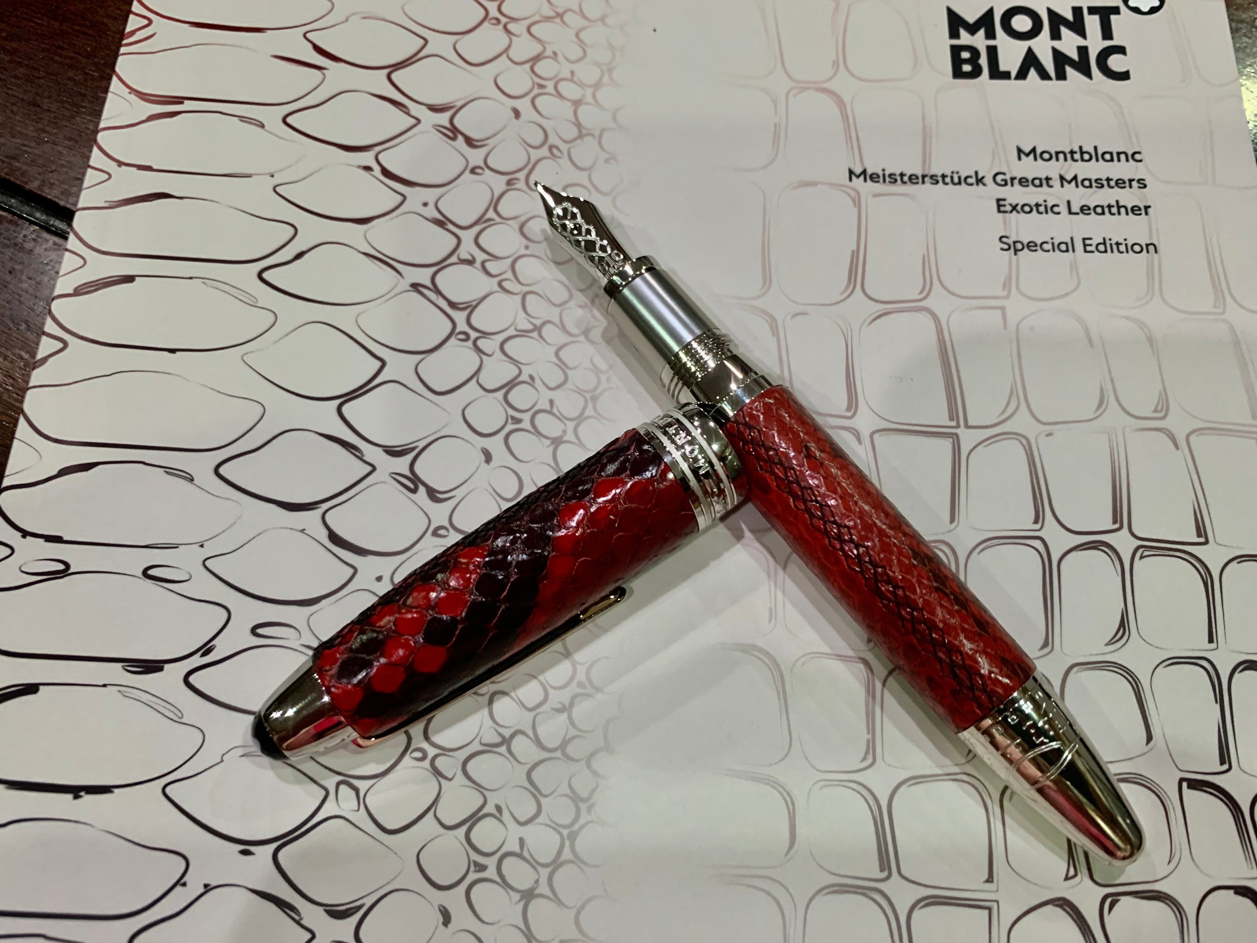 Montblanc Meisterstuck Fountain Pen - Great Masters - Python Leather-Pen Boutique Ltd