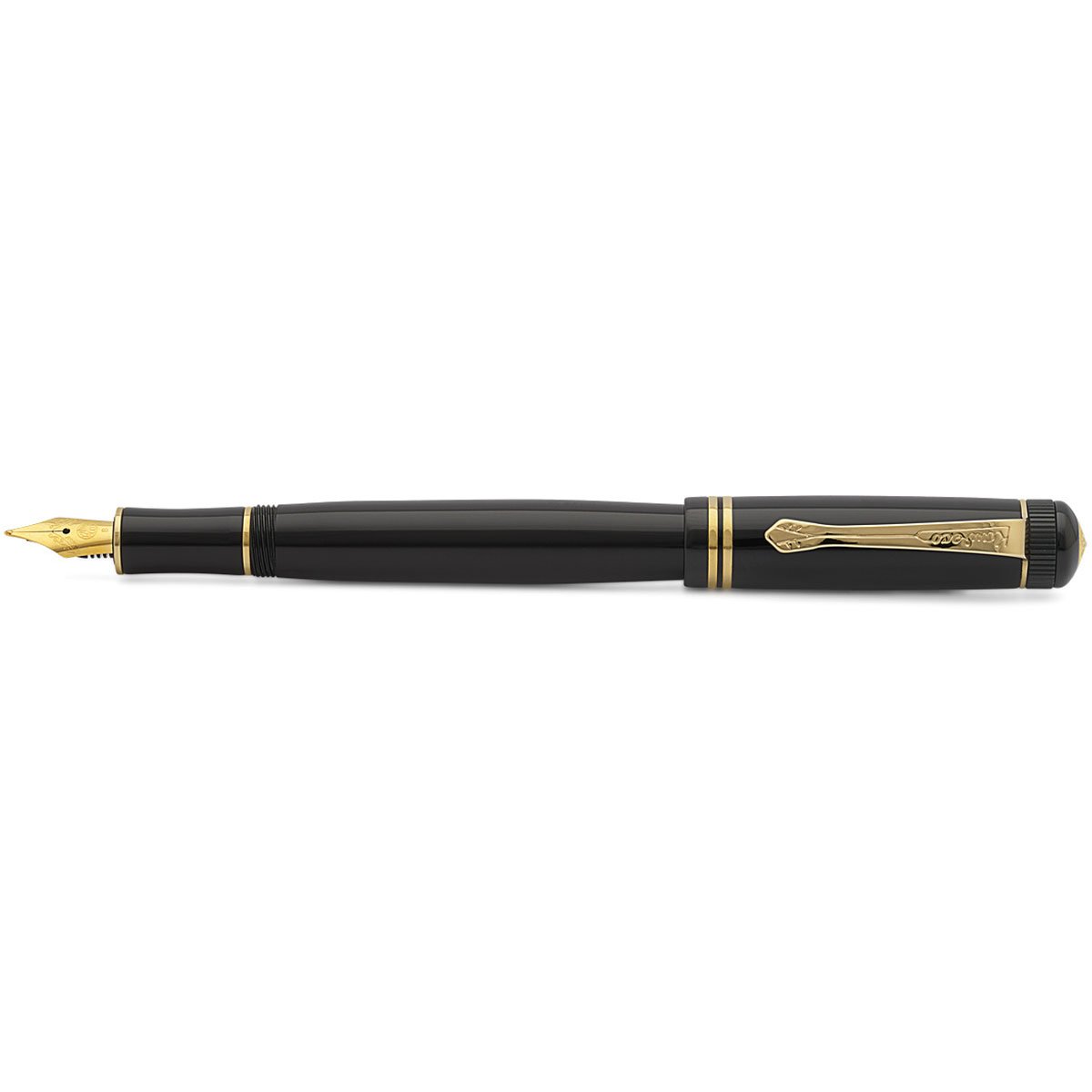 Kaweco Dia2 Fountain Pen - Gold Trim - Black-Pen Boutique Ltd