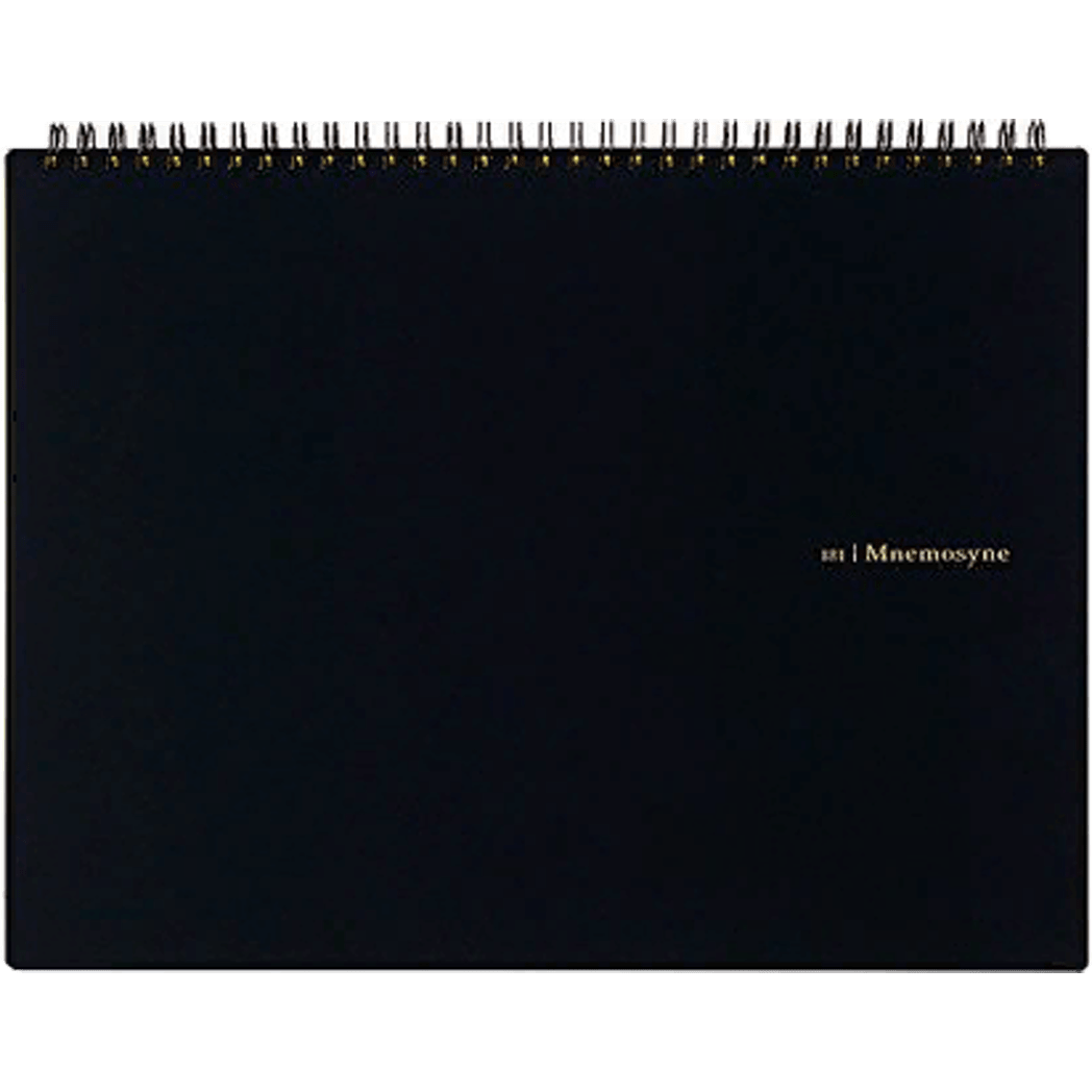 Maruman Mnemosyne Notebook - Black - Blank - A4-Pen Boutique Ltd