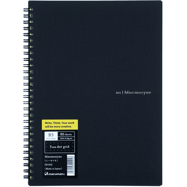Maruman Mnemosyne Notebooks - Black - Dot - B5-Pen Boutique Ltd