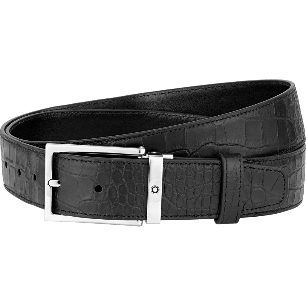 Montblanc Leather Belt - Black-Pen Boutique Ltd