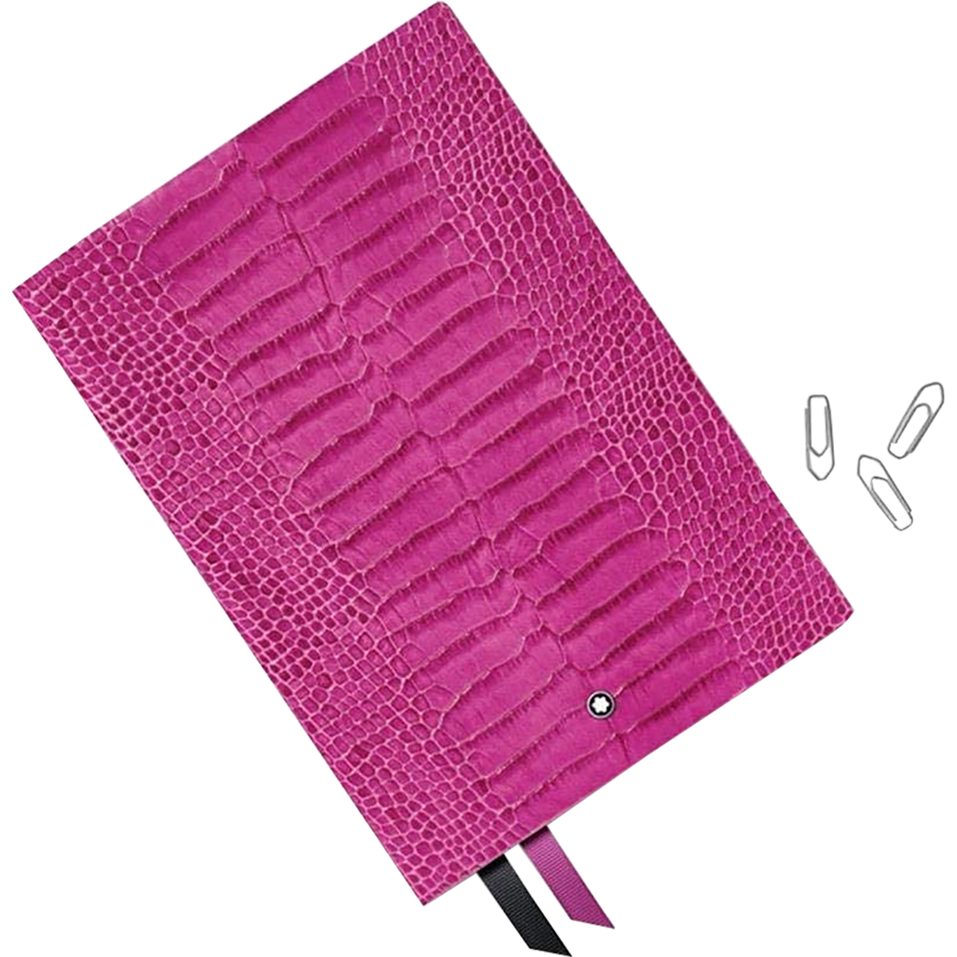Montblanc Notebook - #146 Croco Print - Fuchsia - Lined-Pen Boutique Ltd