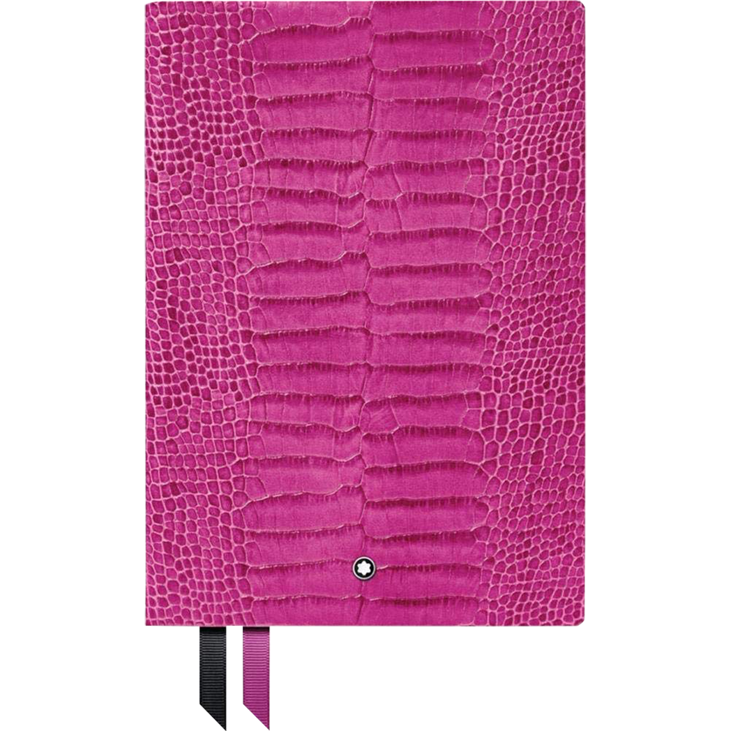 Montblanc Notebook - #146 Croco Print - Fuchsia - Lined-Pen Boutique Ltd