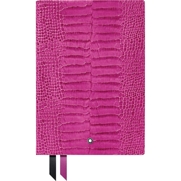Montblanc Notebook - #146 Croco Print - Fuchsia - Lined-Pen Boutique Ltd