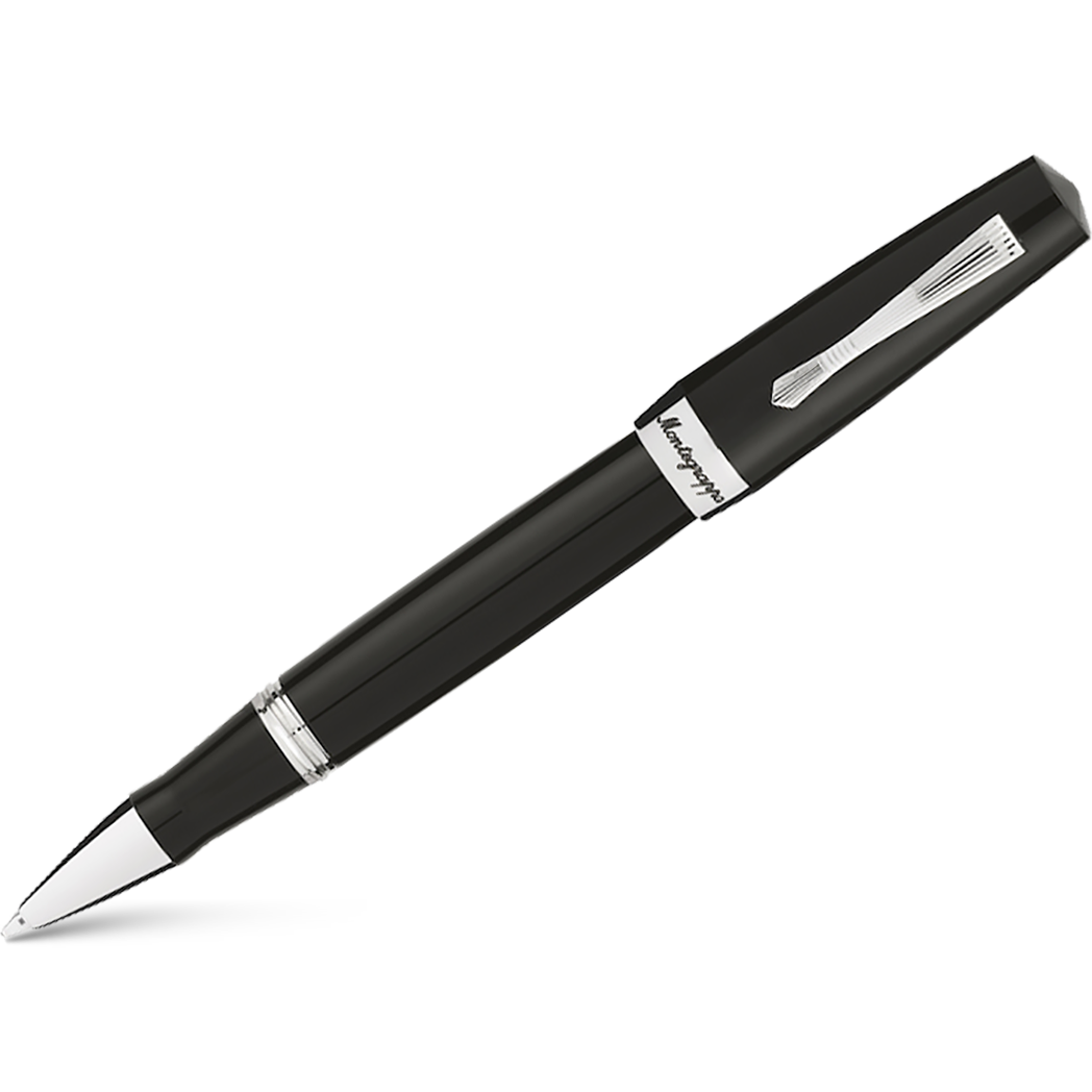 Montegrappa Elmo 02 Fantasy Bloom Rollerball Pen - Jet Black-Pen Boutique Ltd
