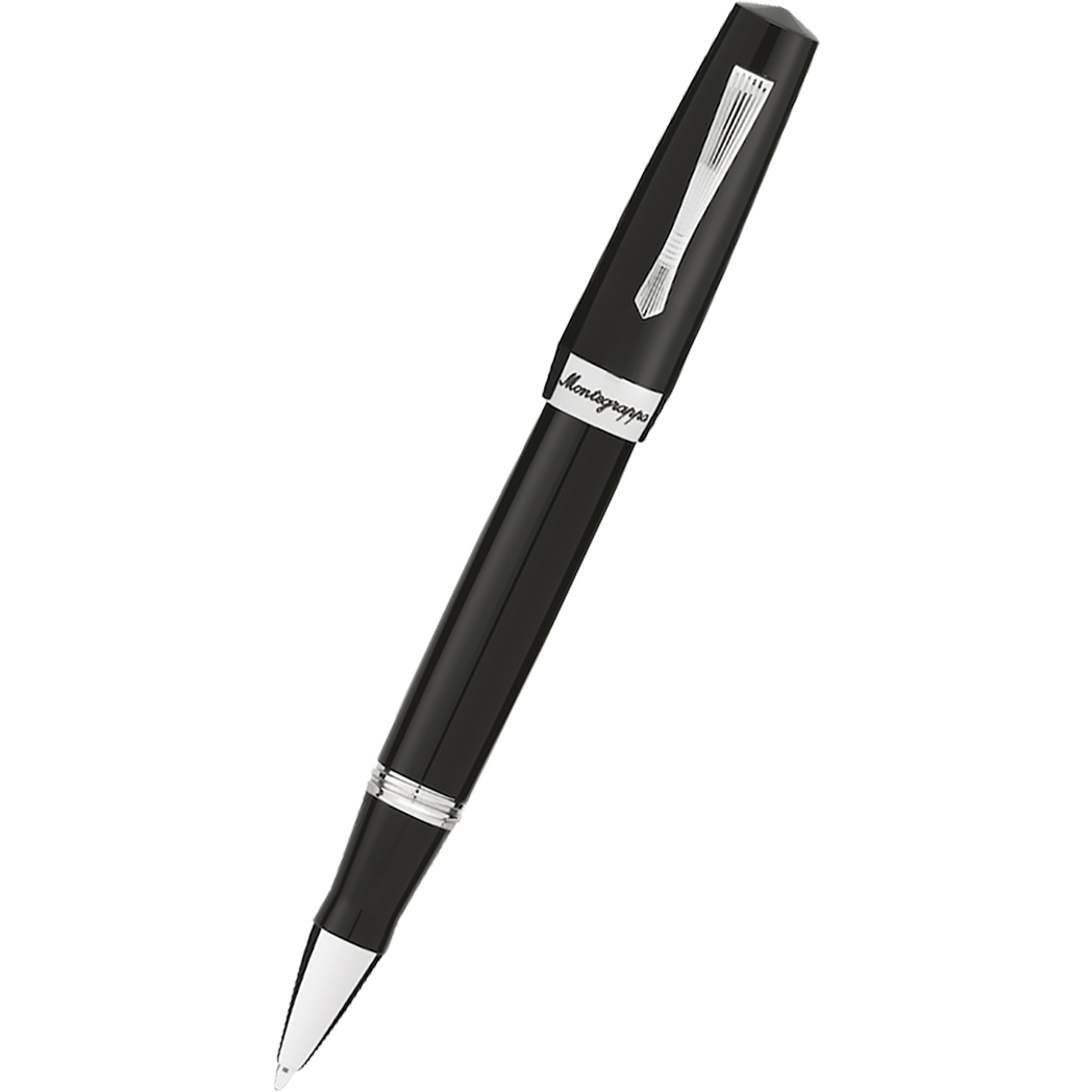 Montegrappa Elmo 02 Fantasy Bloom Rollerball Pen - Jet Black-Pen Boutique Ltd