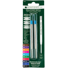 Monteverde Ballpoint refill to fit Parker pen Blue Medium 2/pack-Pen Boutique Ltd