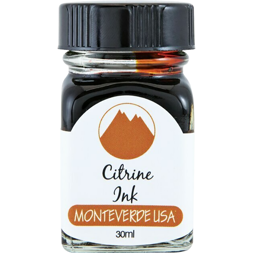 Monteverde Gemstone Ink Bottle - Citrine - 30ml-Pen Boutique Ltd