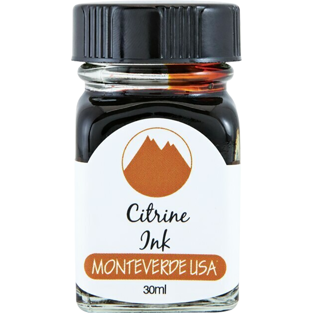 Monteverde Gemstone Ink Bottle - Citrine - 30ml-Pen Boutique Ltd