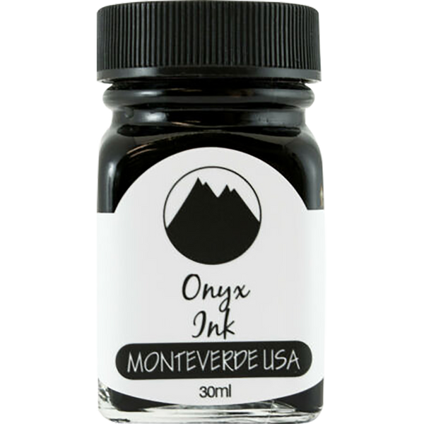 Monteverde Gemstone Ink Bottle - Onyx - 30ml-Pen Boutique Ltd
