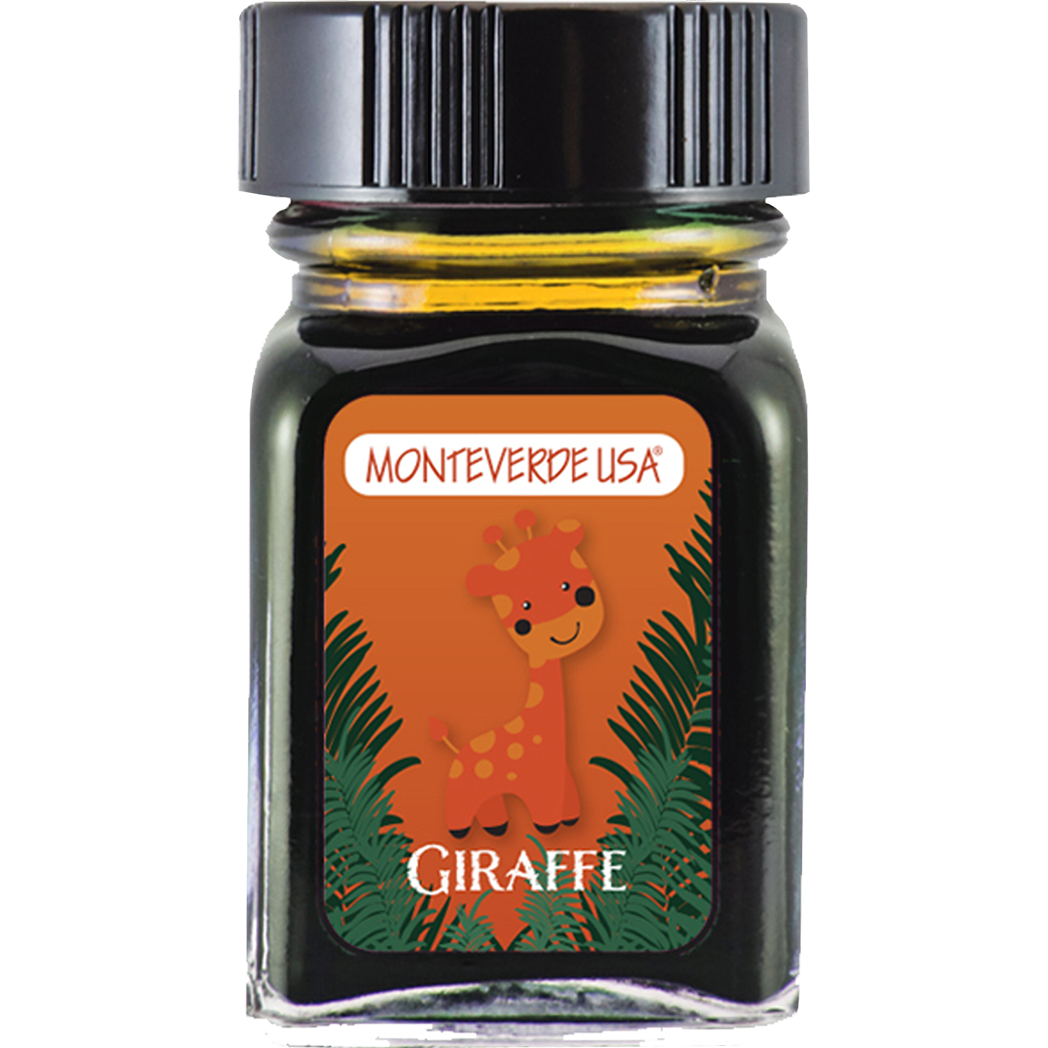 Monteverde Ink Bottle - Jungle Giraffe (Orange) - 30 ml-Pen Boutique Ltd