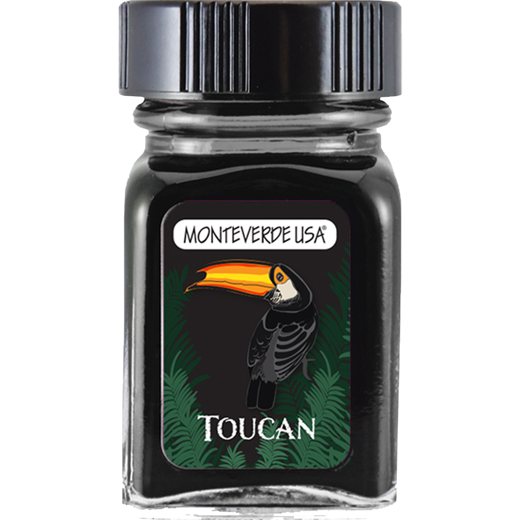 Monteverde Ink Bottle - Jungle Toucan (Black) - 30 ml-Pen Boutique Ltd