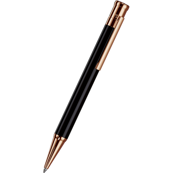 Otto Hutt Design 4 Ballpoint Pen - Black - Rose Gold Trim-Pen Boutique Ltd