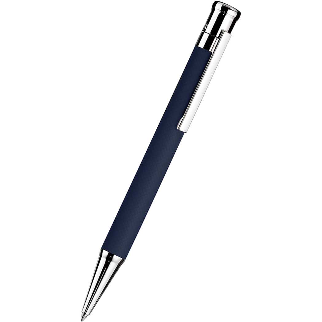 Otto Hutt Design 4 Ballpoint Pen - Blue Matt Guilloche-Pen Boutique Ltd