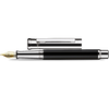 Otto Hutt Design 4 Fountain Pen - Black - Platinum Trim - 18K Gold Nib-Pen Boutique Ltd