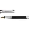 Otto Hutt Design 4 Fountain Pen - Black - Platinum Trim - 18K Gold Nib-Pen Boutique Ltd