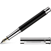 Otto Hutt Design 4 Fountain Pen - Black - Platinum Trim - Steel Nib-Pen Boutique Ltd