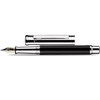 Otto Hutt Design 4 Fountain Pen - Black - Platinum Trim - Steel Nib-Pen Boutique Ltd