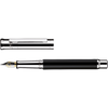 Otto Hutt Design 4 Fountain Pen - Black - Platinum Trim - Steel Nib-Pen Boutique Ltd