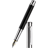 Otto Hutt Design 4 Fountain Pen - Black - Platinum Trim - Steel Nib-Pen Boutique Ltd