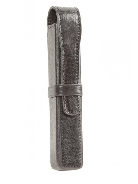 Aston Leather Black Box Style Single Pen Case-Pen Boutique Ltd