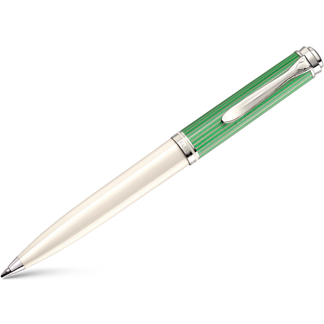 Pelikan Souveran Ballpoint Pen - K605 Green-White-Pen Boutique Ltd