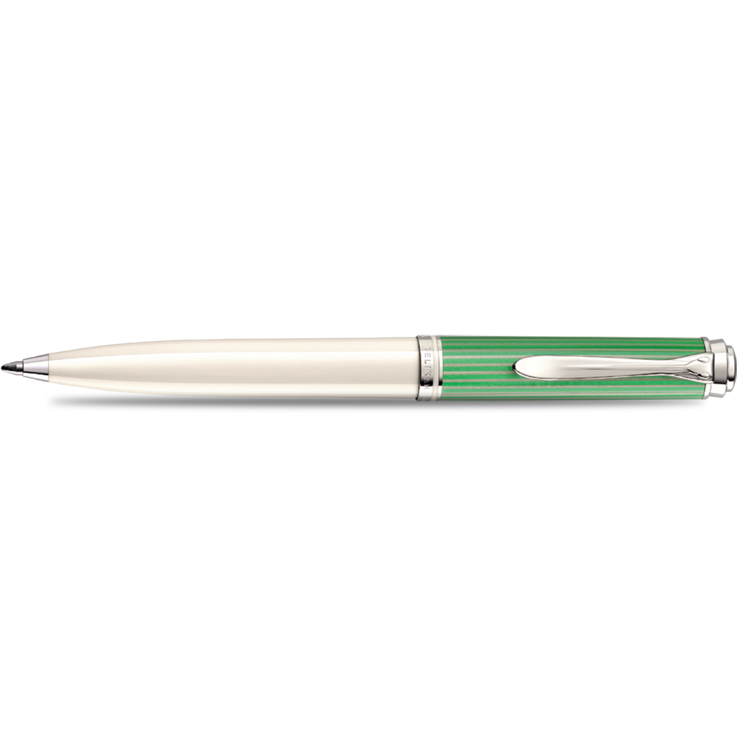 Pelikan Souveran Ballpoint Pen - K605 Green-White-Pen Boutique Ltd