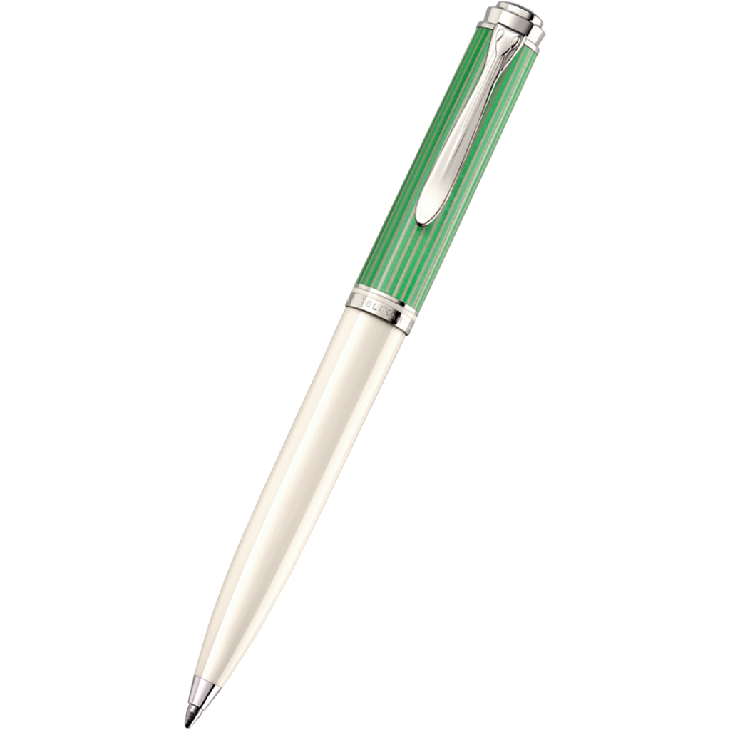 Pelikan Souveran Ballpoint Pen - K605 Green-White-Pen Boutique Ltd