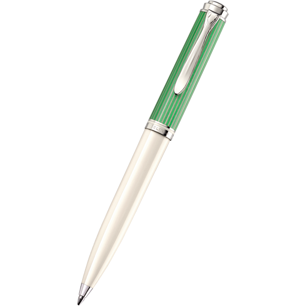 Pelikan Souveran Ballpoint Pen - K605 Green-White-Pen Boutique Ltd