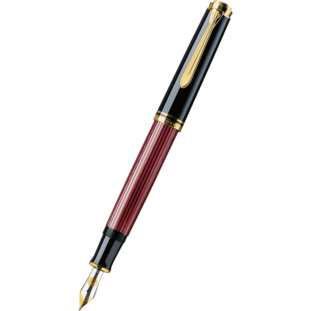 Pelikan Souveran Fountain Pen - M400 Black/Red-Pen Boutique Ltd