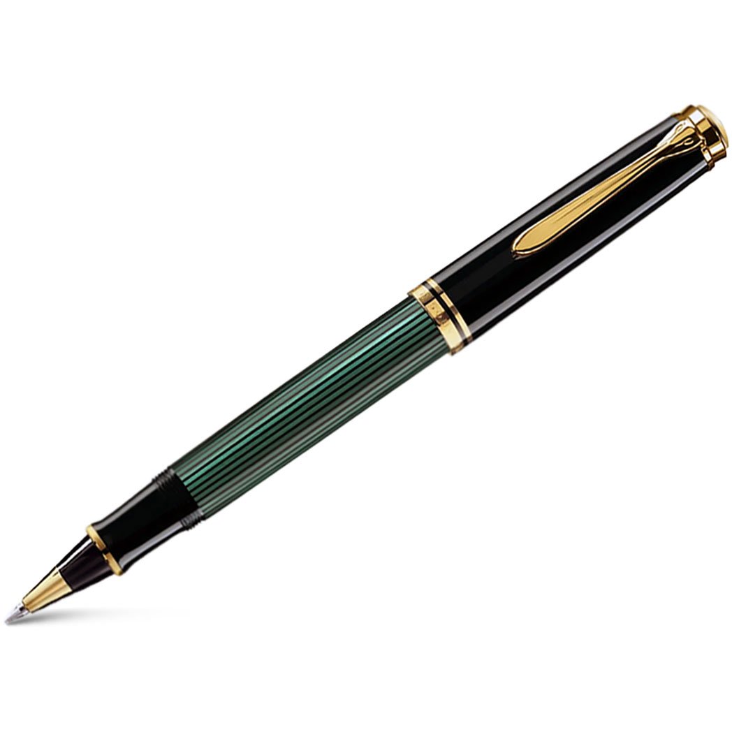Pelikan Souveran Rollerball Pen - R400 Black/Green-Pen Boutique Ltd